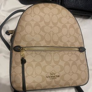Beautiful Coach Backpack like new! Gorgeous leather straps in signature leather.
